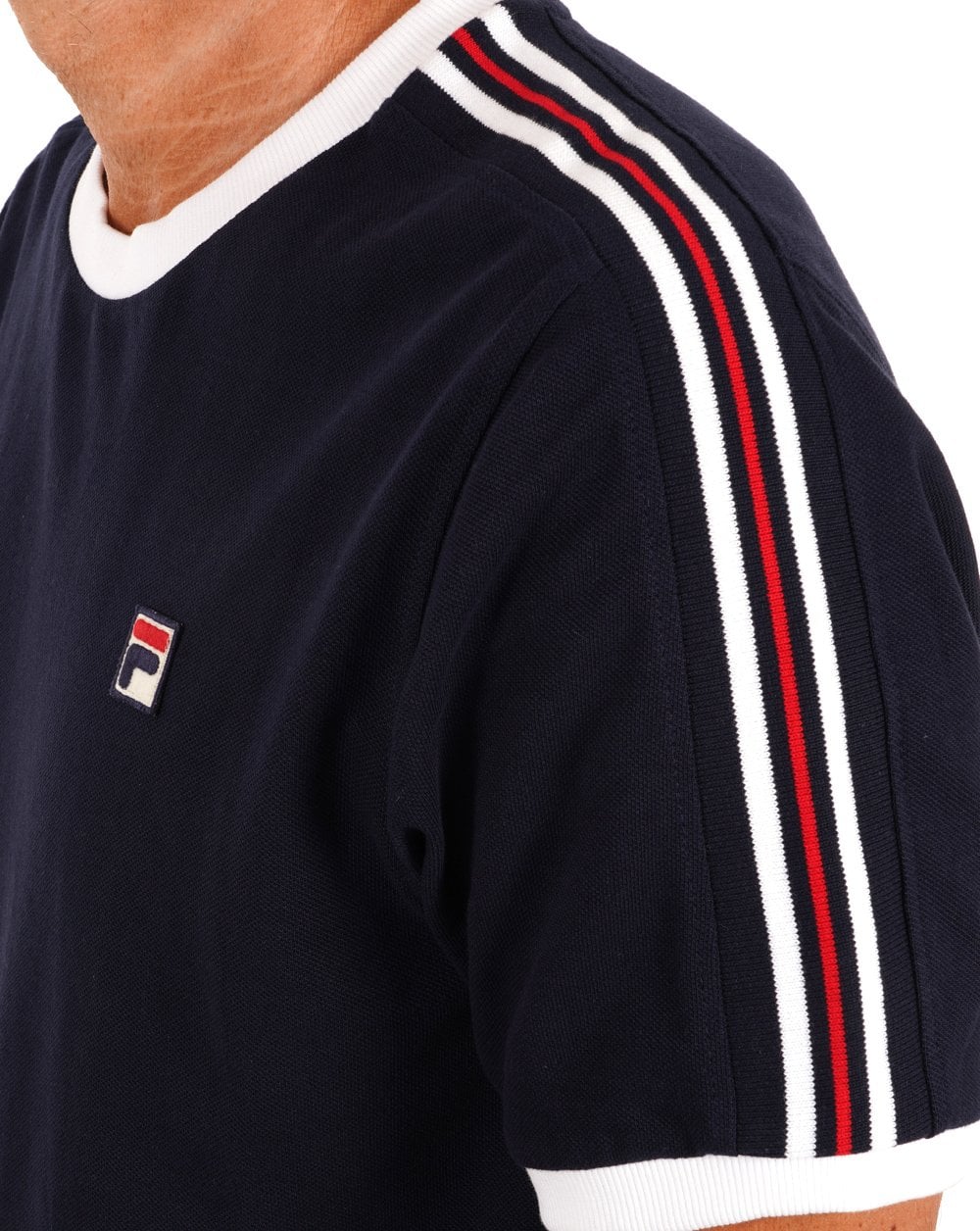 Fila Vintage Holden T Shirt Navy/White - Image 2
