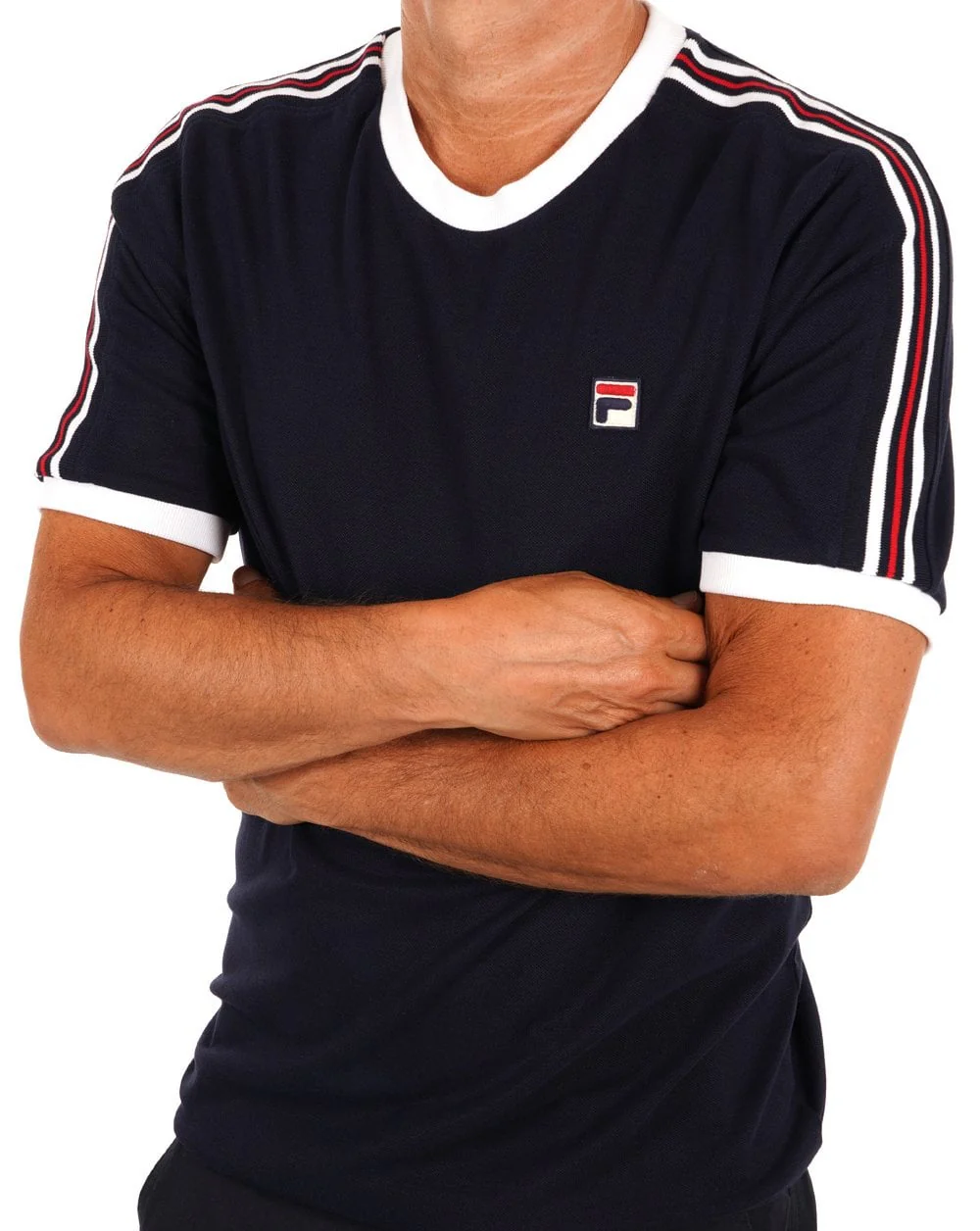 Fila Vintage Holden T Shirt Navy/White - Image 3