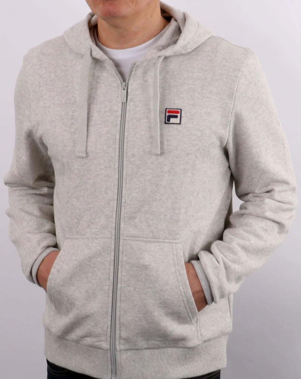 Fila Vintage Hoody Light Grey Marl - Image 2