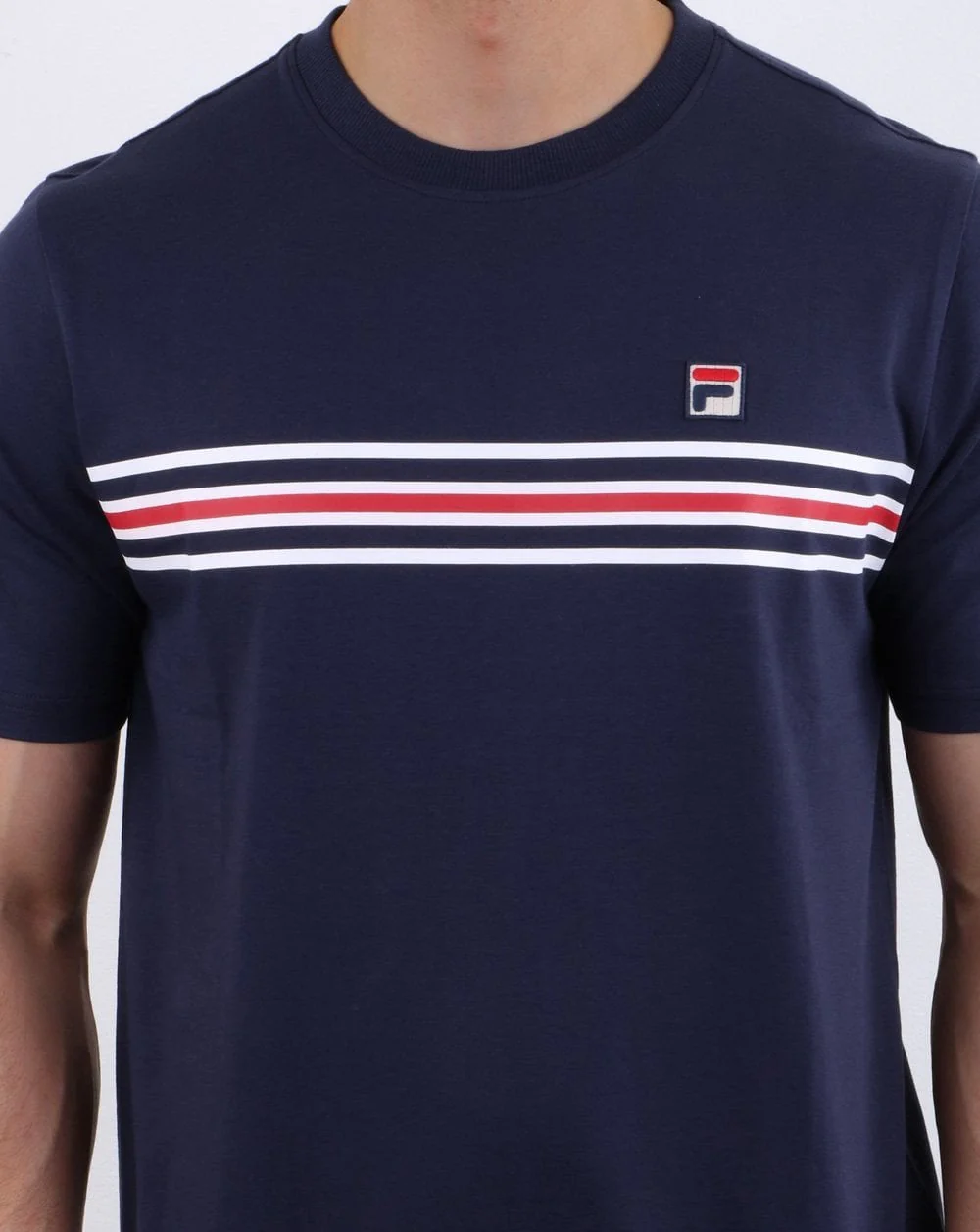 Fila Vintage Icon T Shirt Navy - Image 3