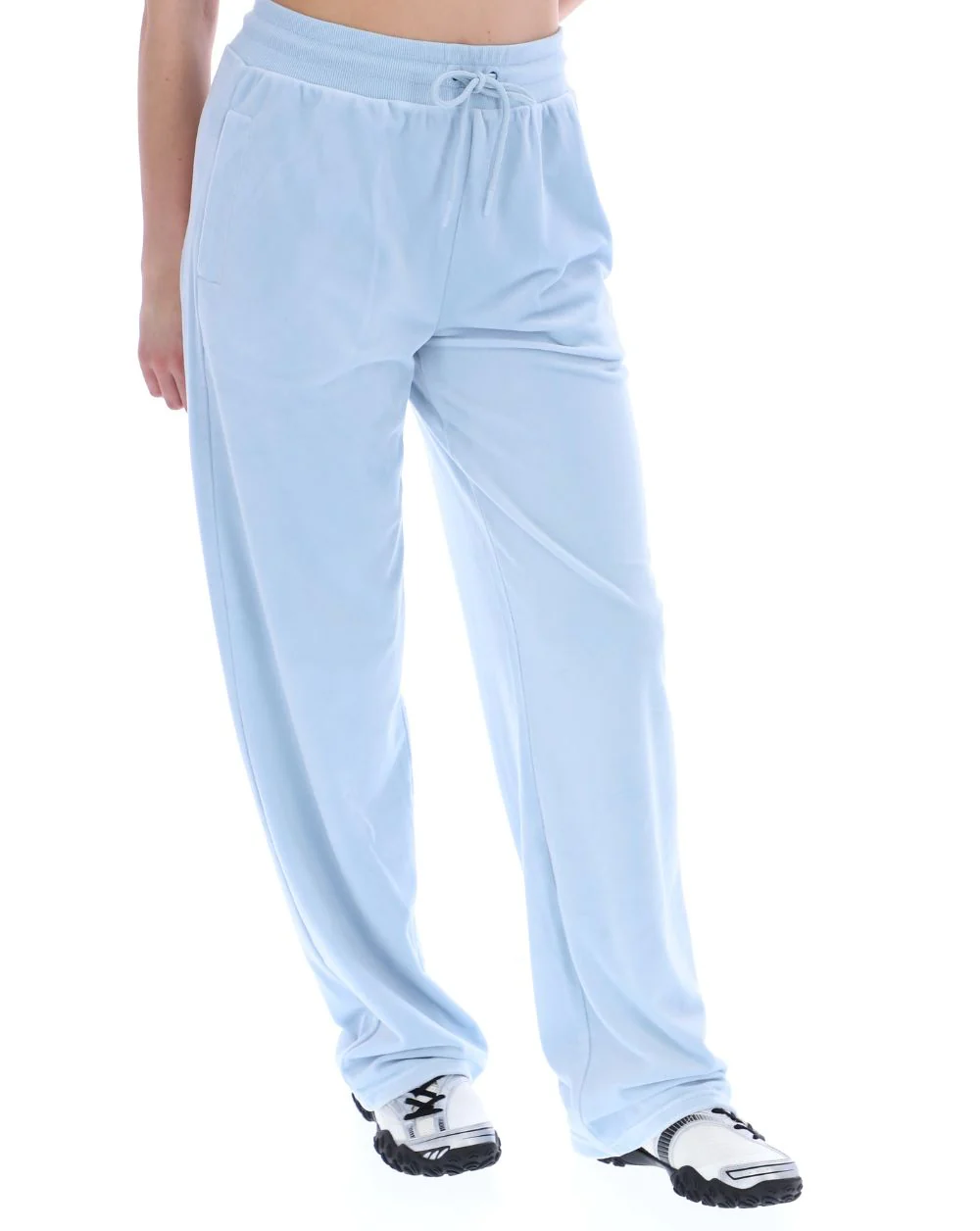 Fila Vintage Isabella Velour Track Pants Sky Blue - Image 3