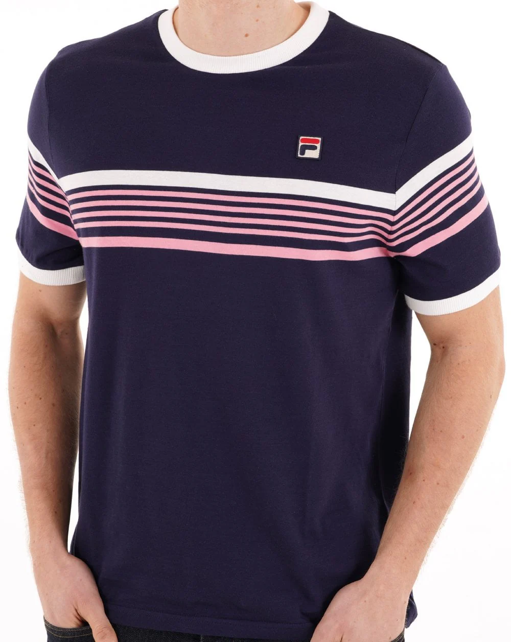 Fila Vintage James T Shirt Navy - Image 3