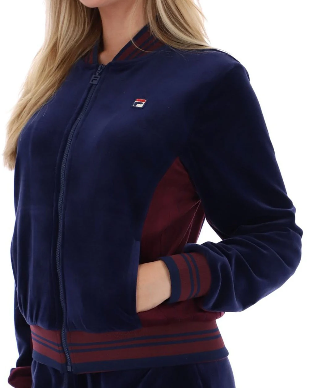 Fila Vintage Jenesis Velour Track Top Navy/Fig