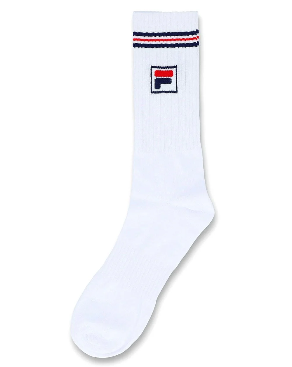 Fila Vintage Jent Crew Socks 3 Pack White - Image 2