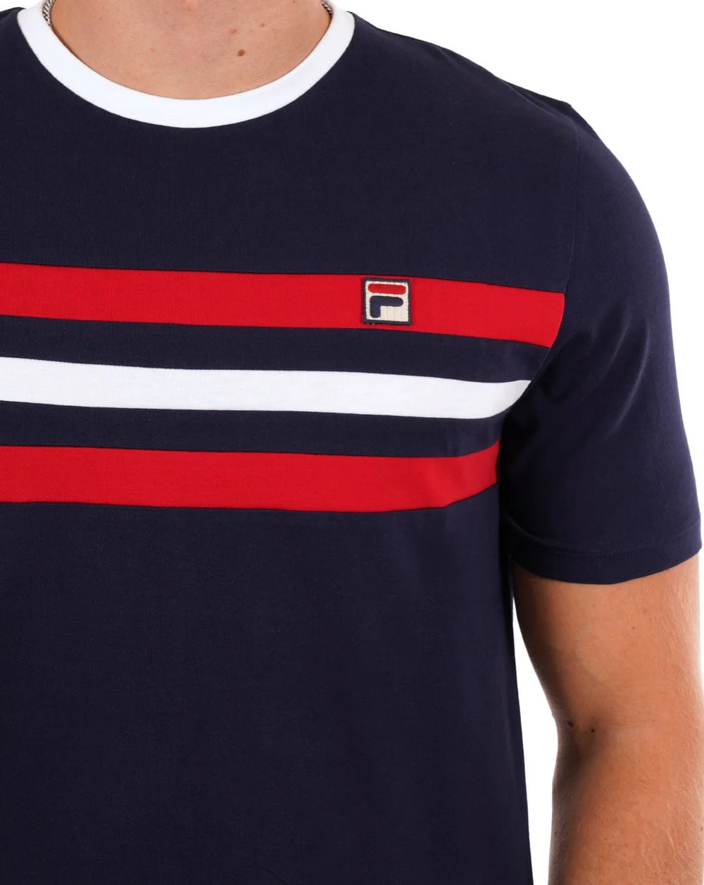 Fila Vintage Justin T Shirt Navy - Image 2