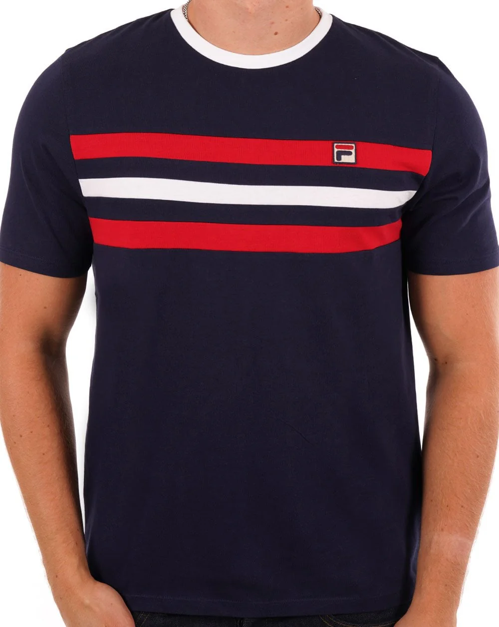 Fila Vintage Justin T Shirt Navy - Image 3