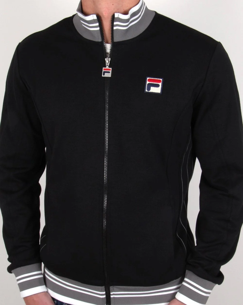 Fila Vintage Kesha Track Top Black/Grey - Image 4