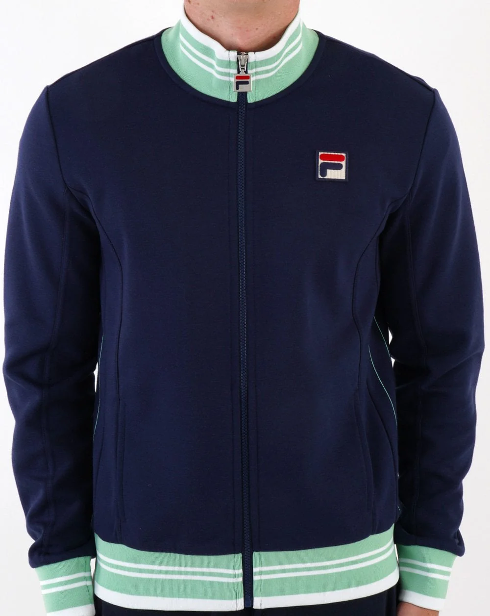 Fila Vintage Kesha Track Top Navy/ Mint Green - Image 2