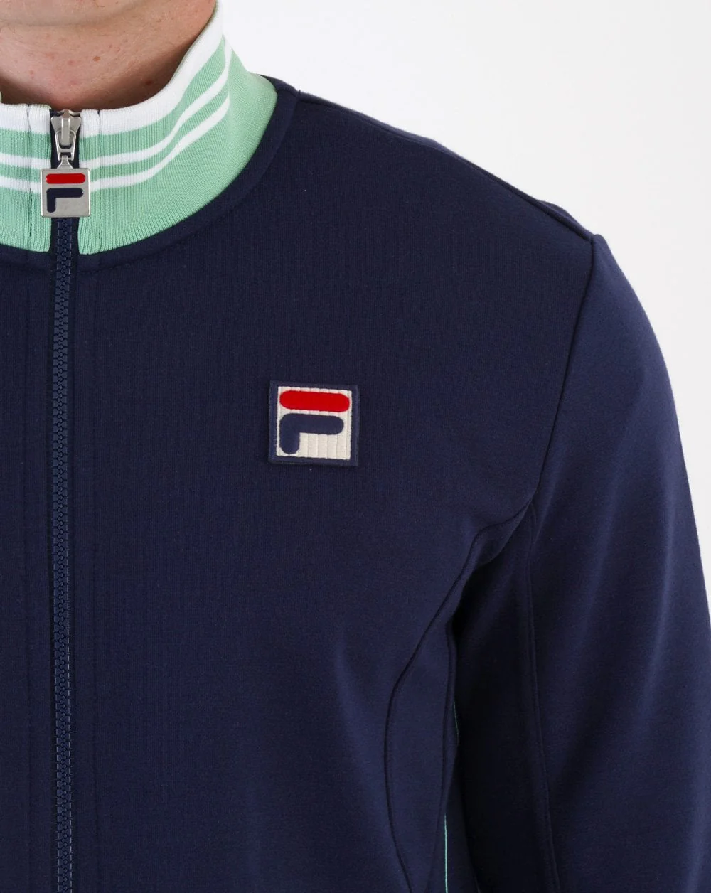 Fila Vintage Kesha Track Top Navy/ Mint Green - Image 3