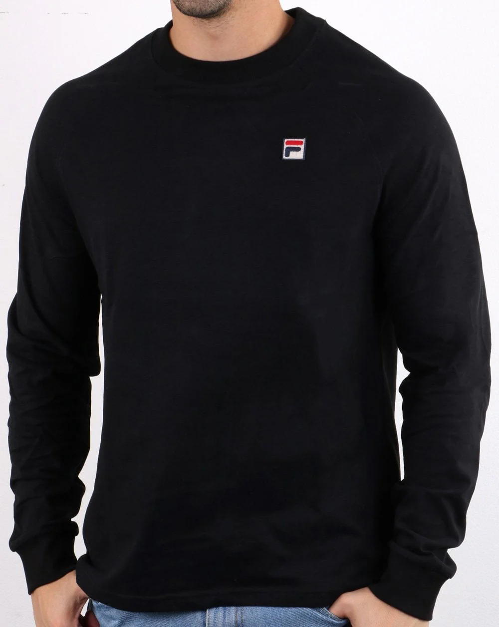 Fila Vintage Long Sleeved T Shirt Black