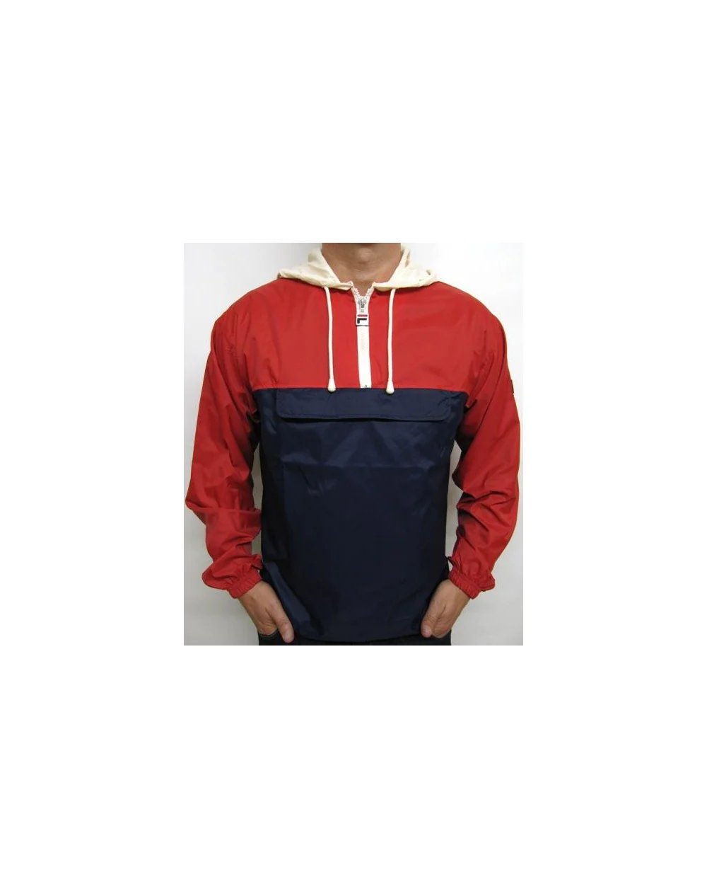 Fila Vintage Macker Cagoule Jacket Navy/Red - Image 2