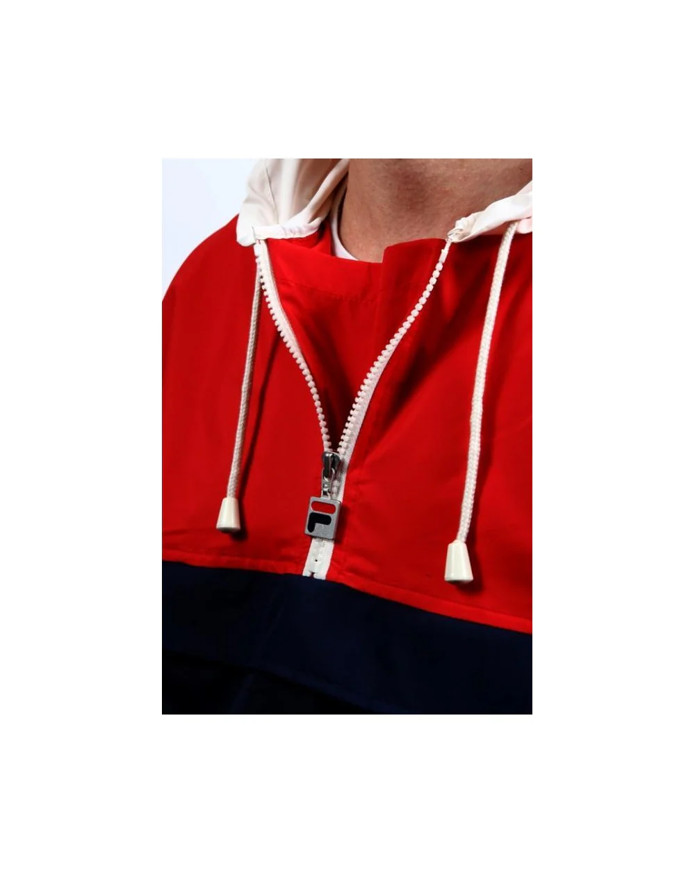 Fila Vintage Macker Cagoule Jacket Navy/Red - Image 3