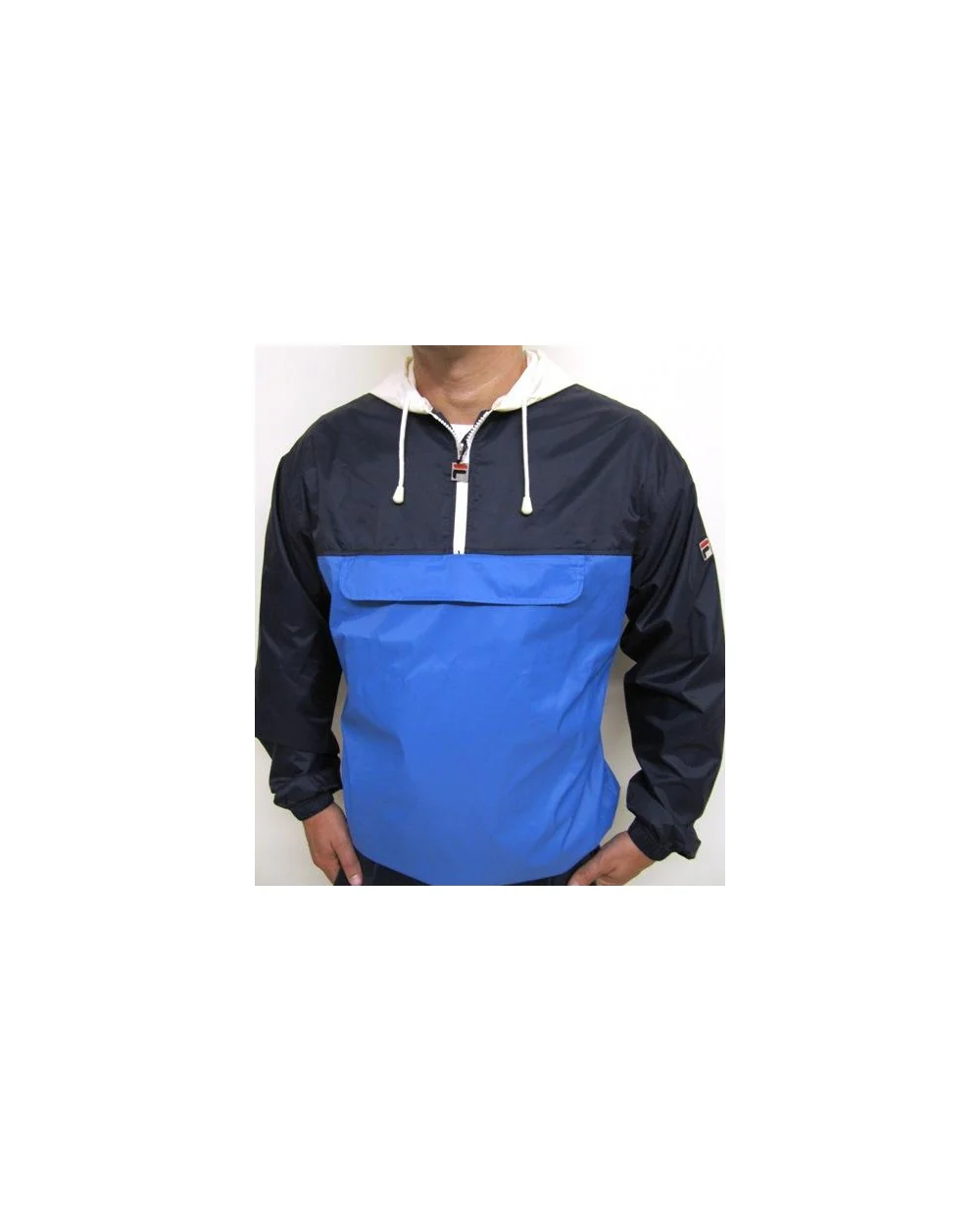 Fila Vintage Macker Cagoule Jacket Navy/Royal Blue - Image 2