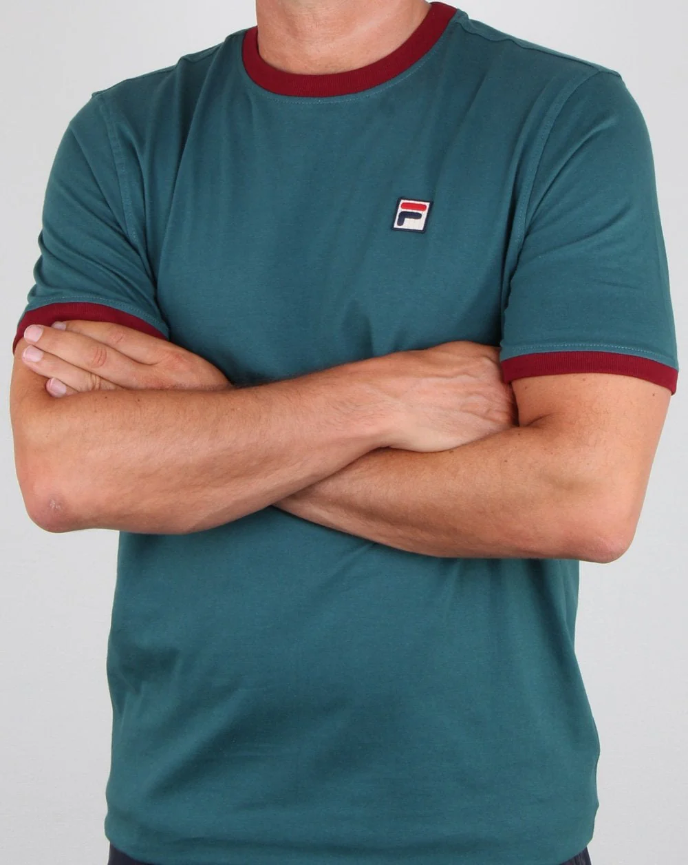 Fila Vintage Marconi T Shirt Atlantic Blue - Image 3
