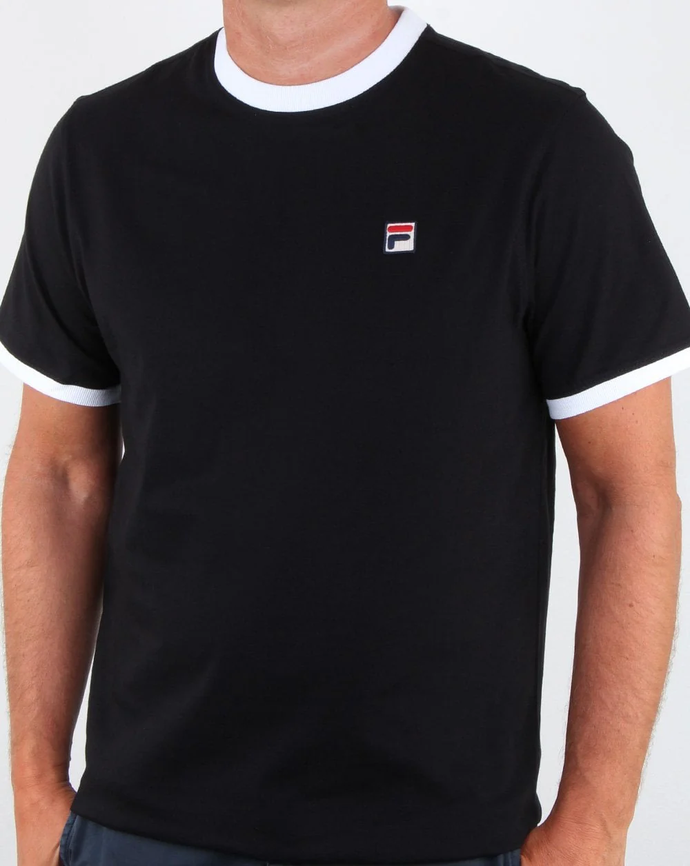 Fila Vintage Marconi T Shirt Black/white - Image 3