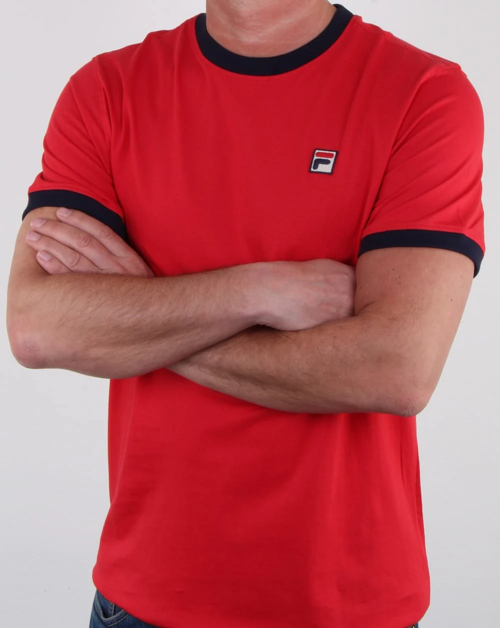 Fila Vintage Marconi T Shirt Red/navy - Image 3