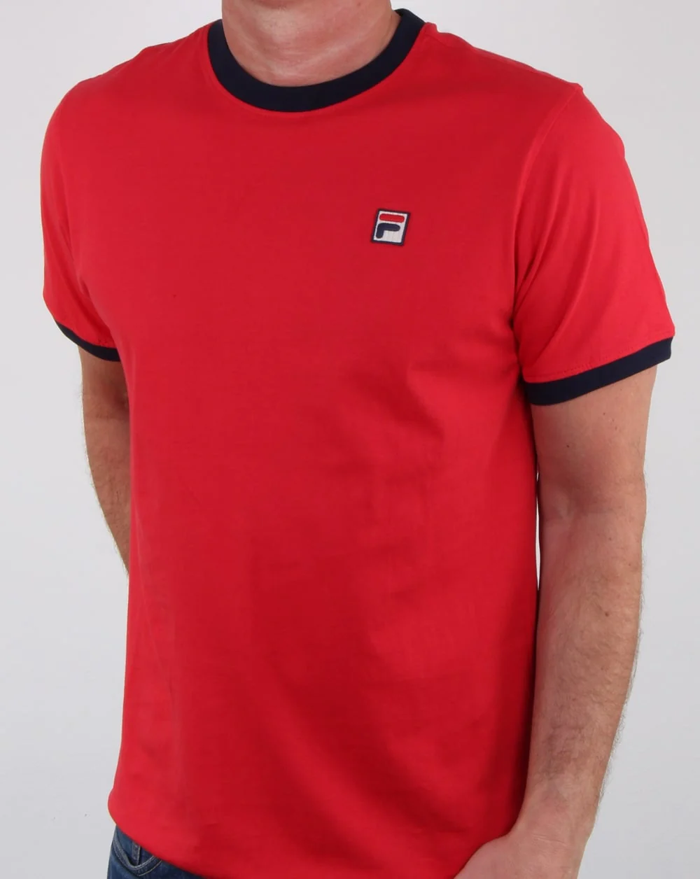 Fila Vintage Marconi T Shirt Red/navy - Image 4