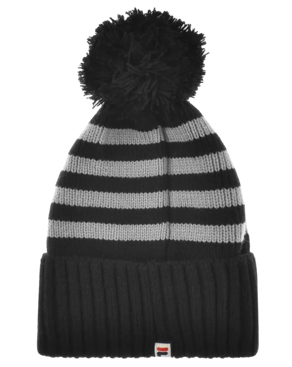 Fila Vintage Markee Pom Pom Beanie Black/Grey - Image 3
