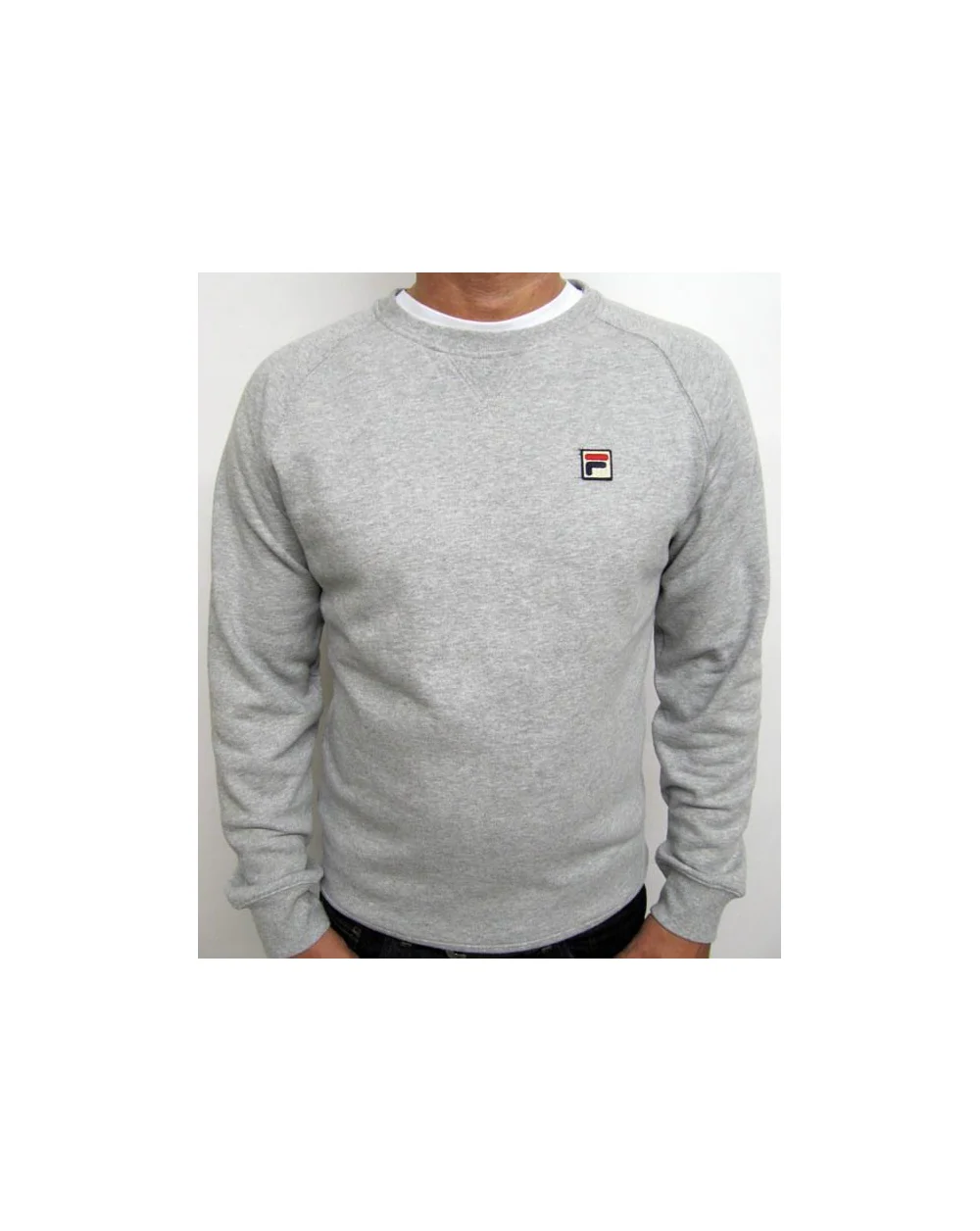 Fila Vintage Massimo Crew Neck Sweatshirt Grey Marl
