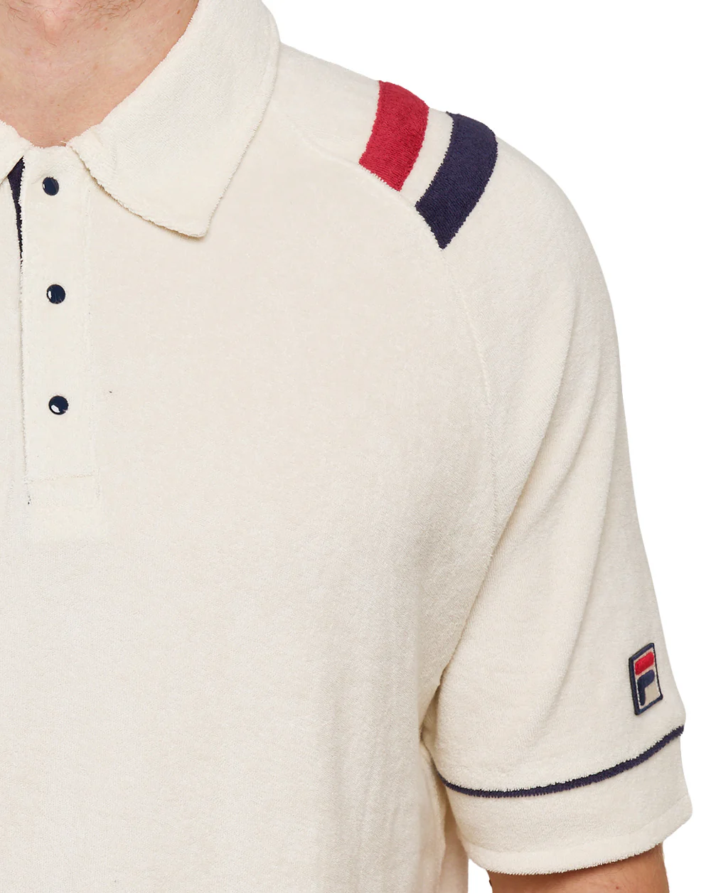 Fila Vintage Settanta Mk2 Towelling Polo Gardenia - Image 4