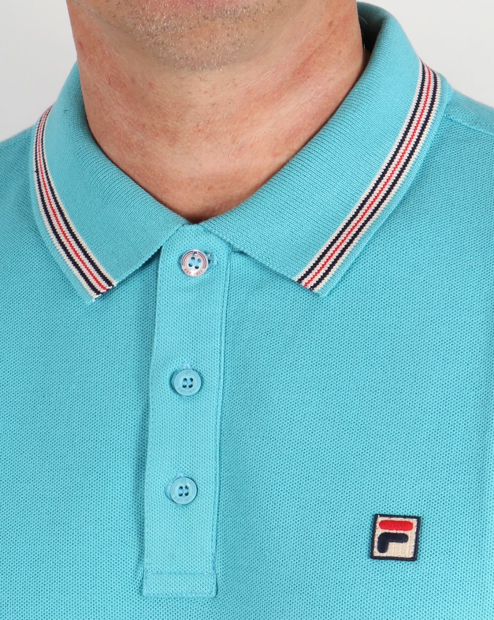 Fila Vintage Matcho 3 Polo Shirt Blue Azure - Image 2