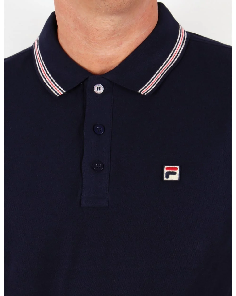 Fila Vintage Matcho 3 Polo Shirt Navy - Image 2