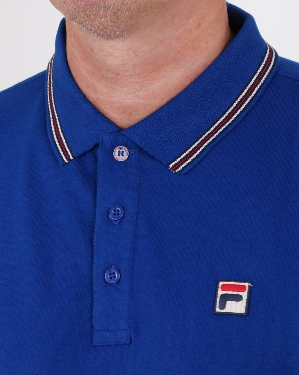 Fila Vintage Matcho 4 Polo Shirt Royal Blue - Image 2