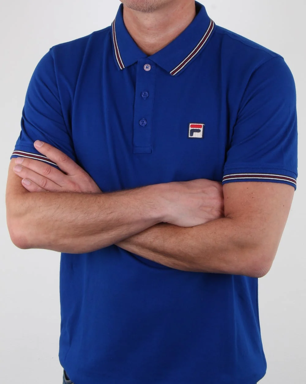 Fila Vintage Matcho 4 Polo Shirt Royal Blue - Image 3