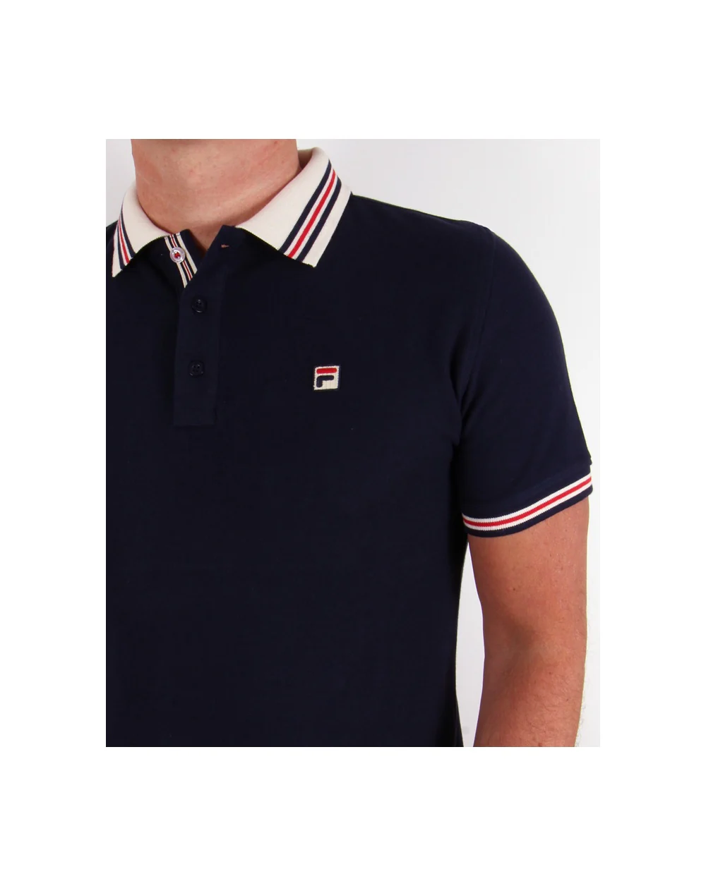 Fila Vintage Matcho Polo Shirt Navy - Image 2