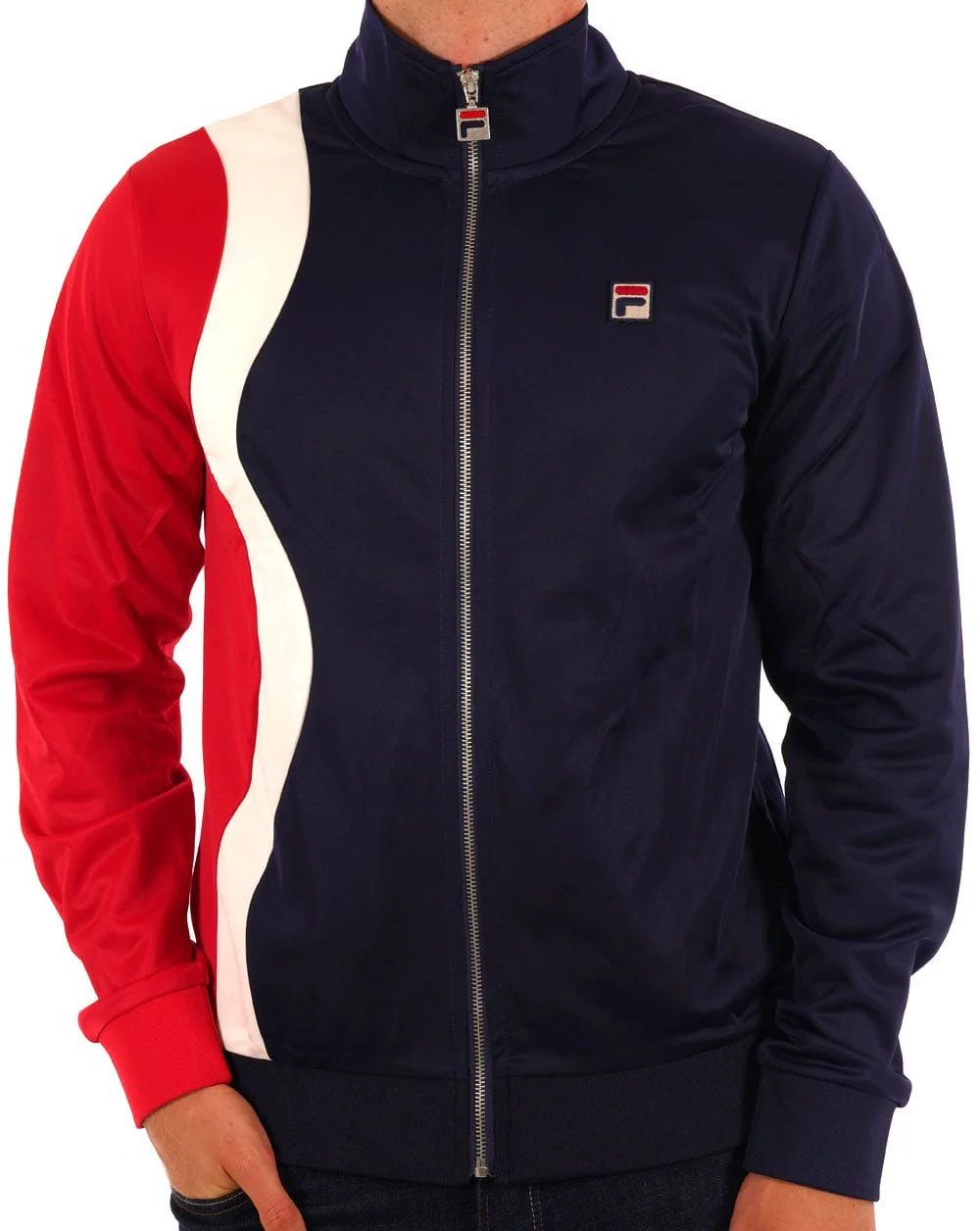 Fila Vintage Max Track Top Navy/Red/Gardenia