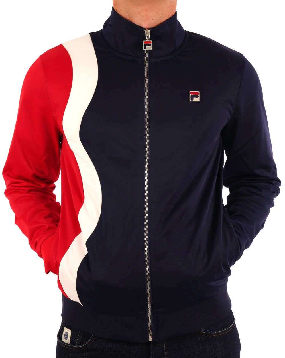 Fila Vintage Max Track Top Navy/Red/Gardenia - Image 3