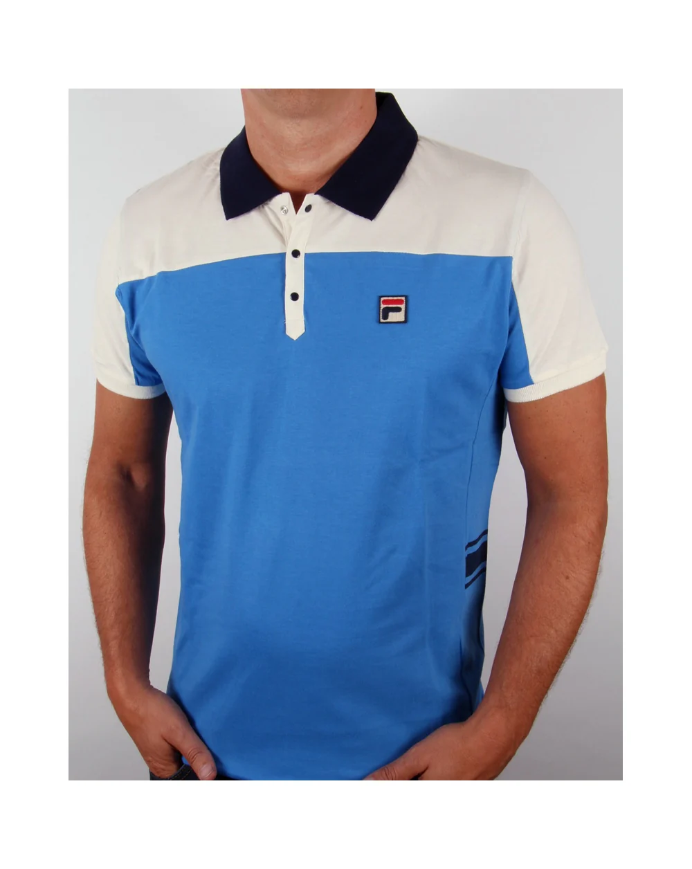 Fila Vintage Mivvi Polo Shirt Ocean Blue