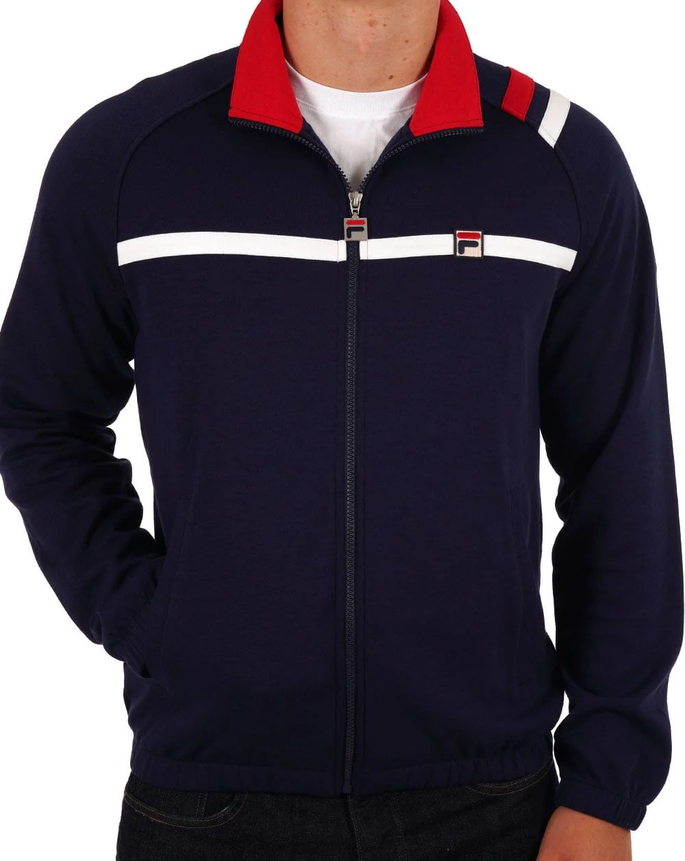Fila Vintage Mk II Track Top Navy - Image 2
