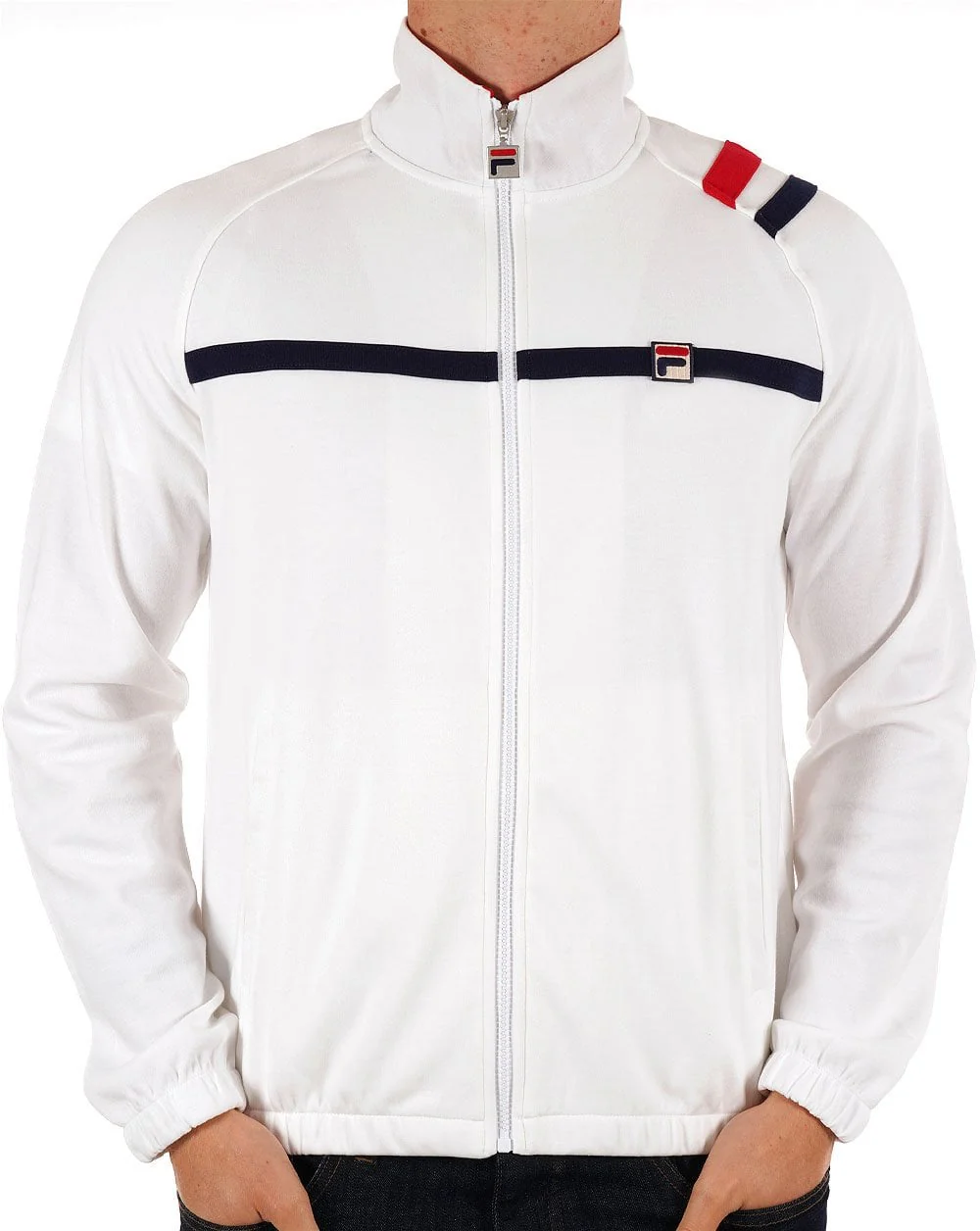 Fila Vintage Mk II Track Top White - Image 2