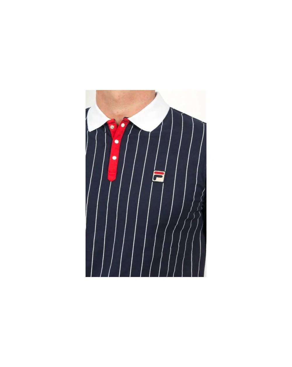 Fila Vintage Mk1 Settanta Polo Shirt Navy/White - Image 2
