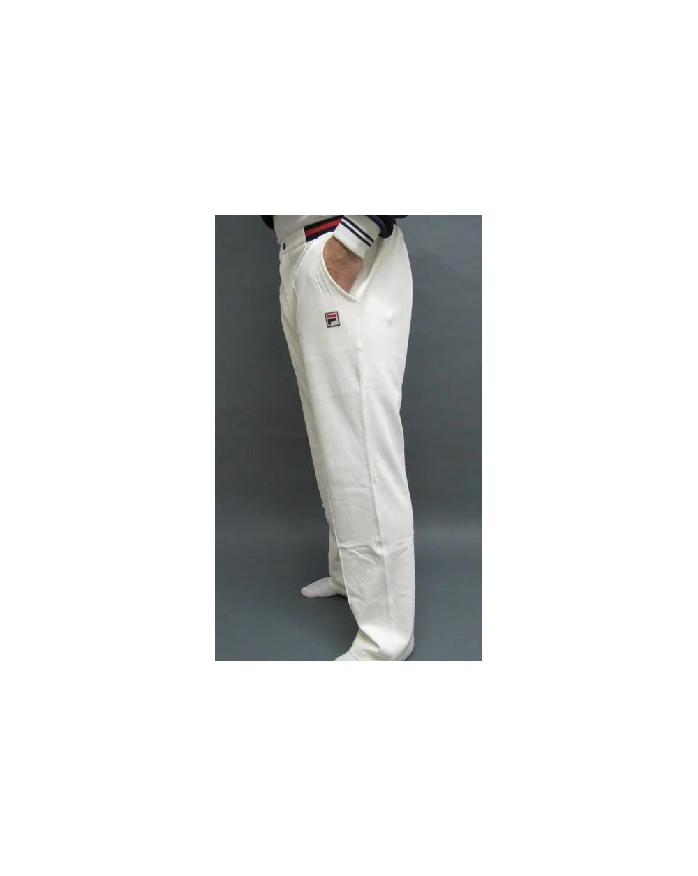 Fila Vintage Mk1 Settanta Track Bottoms Gardenia - Image 2
