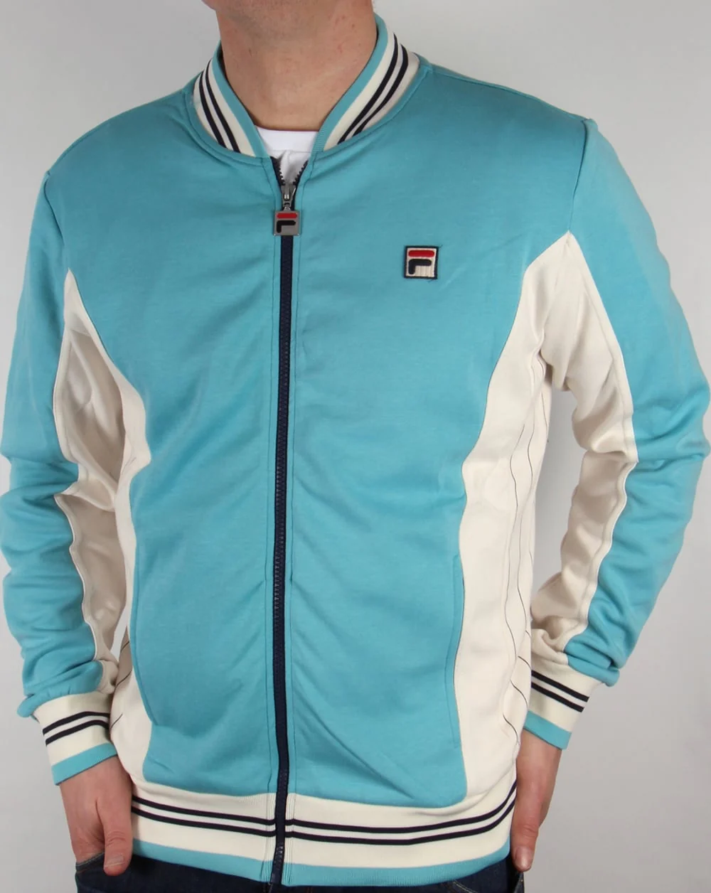 Fila Vintage Mk1 Settanta Track Top Eggshell Blue/Gardenia - Image 3