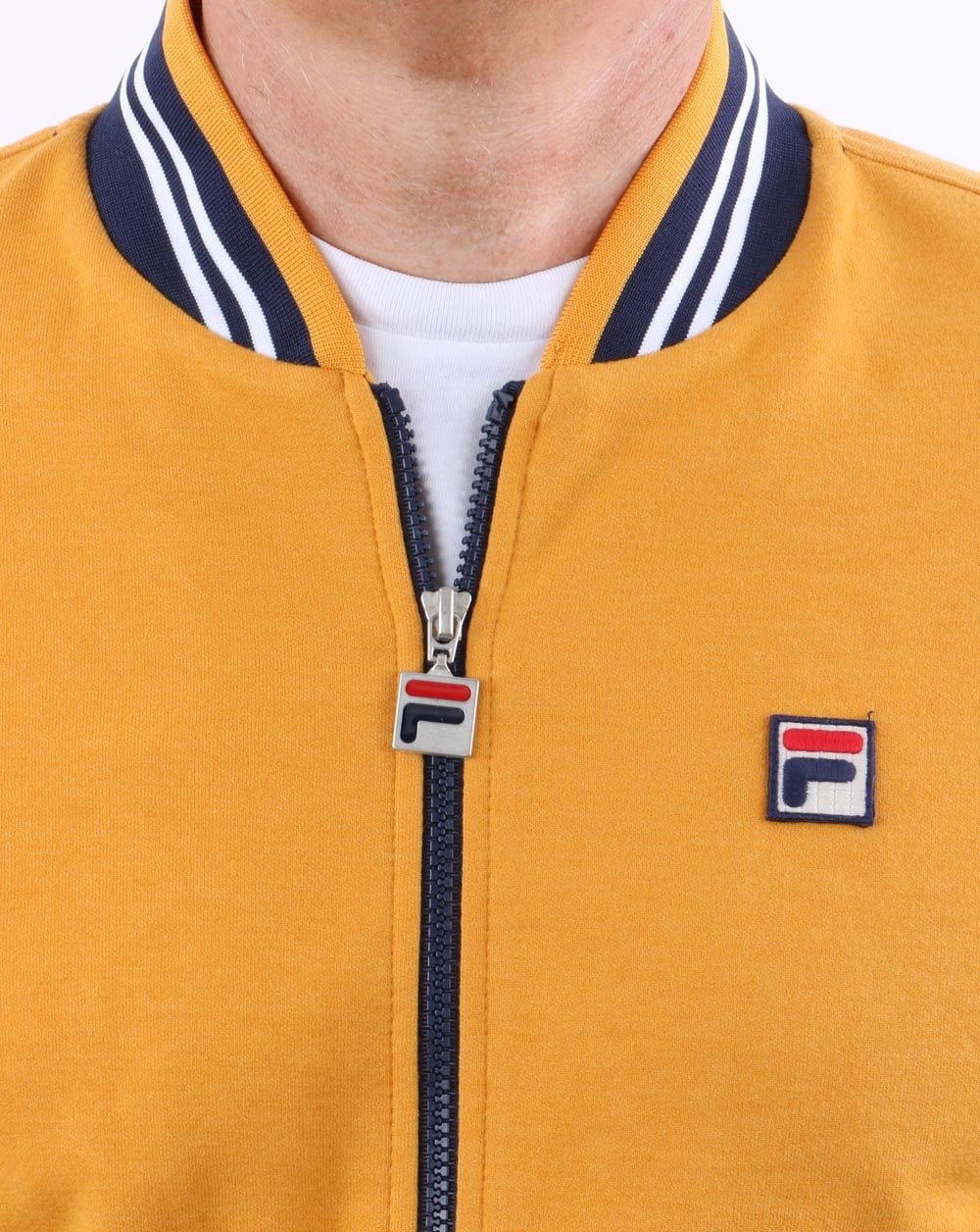 Fila Vintage Mk1 Settanta Track Top Gold/Navy - Image 3