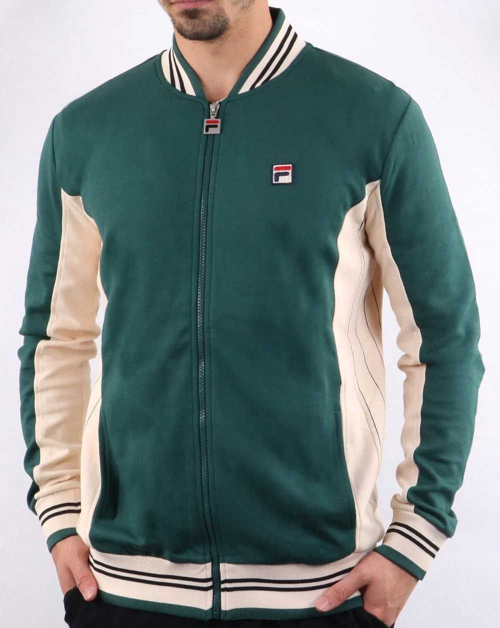 Fila Vintage Mk1 Settanta Track Top Green/Gardenia/Black