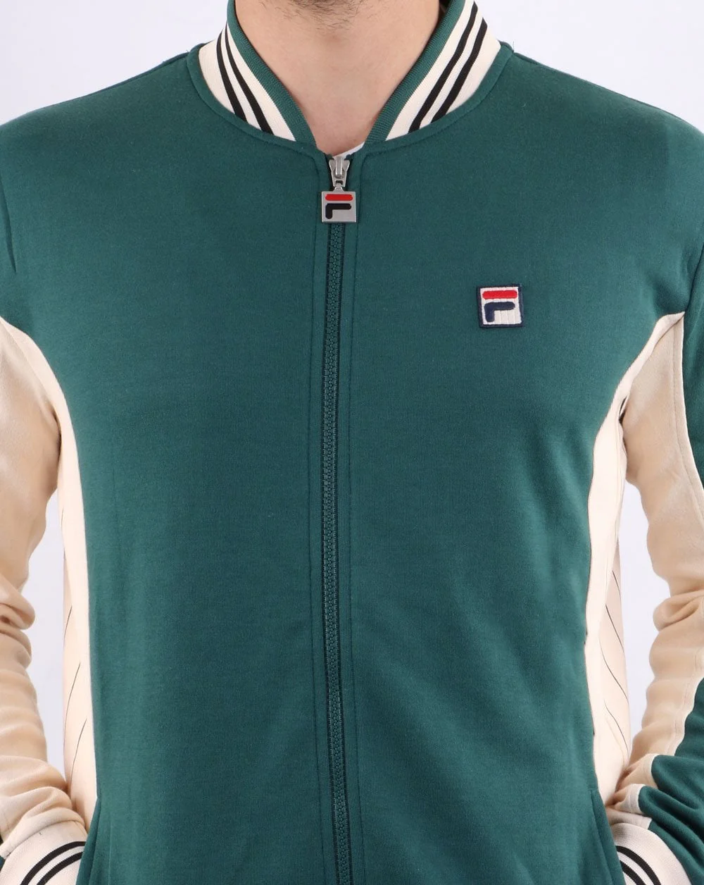 Fila Vintage Mk1 Settanta Track Top Green/Gardenia/Black - Image 4