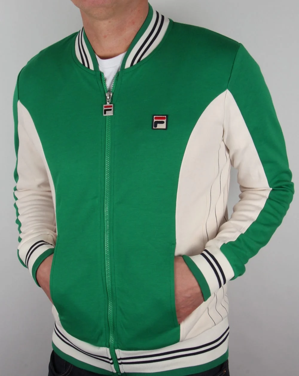 Fila Vintage Mk1 Settanta Track Top Kelly Green - Image 2