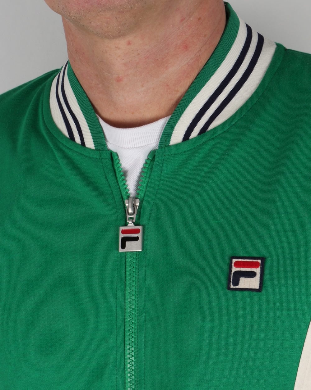Fila Vintage Mk1 Settanta Track Top Kelly Green - Image 3