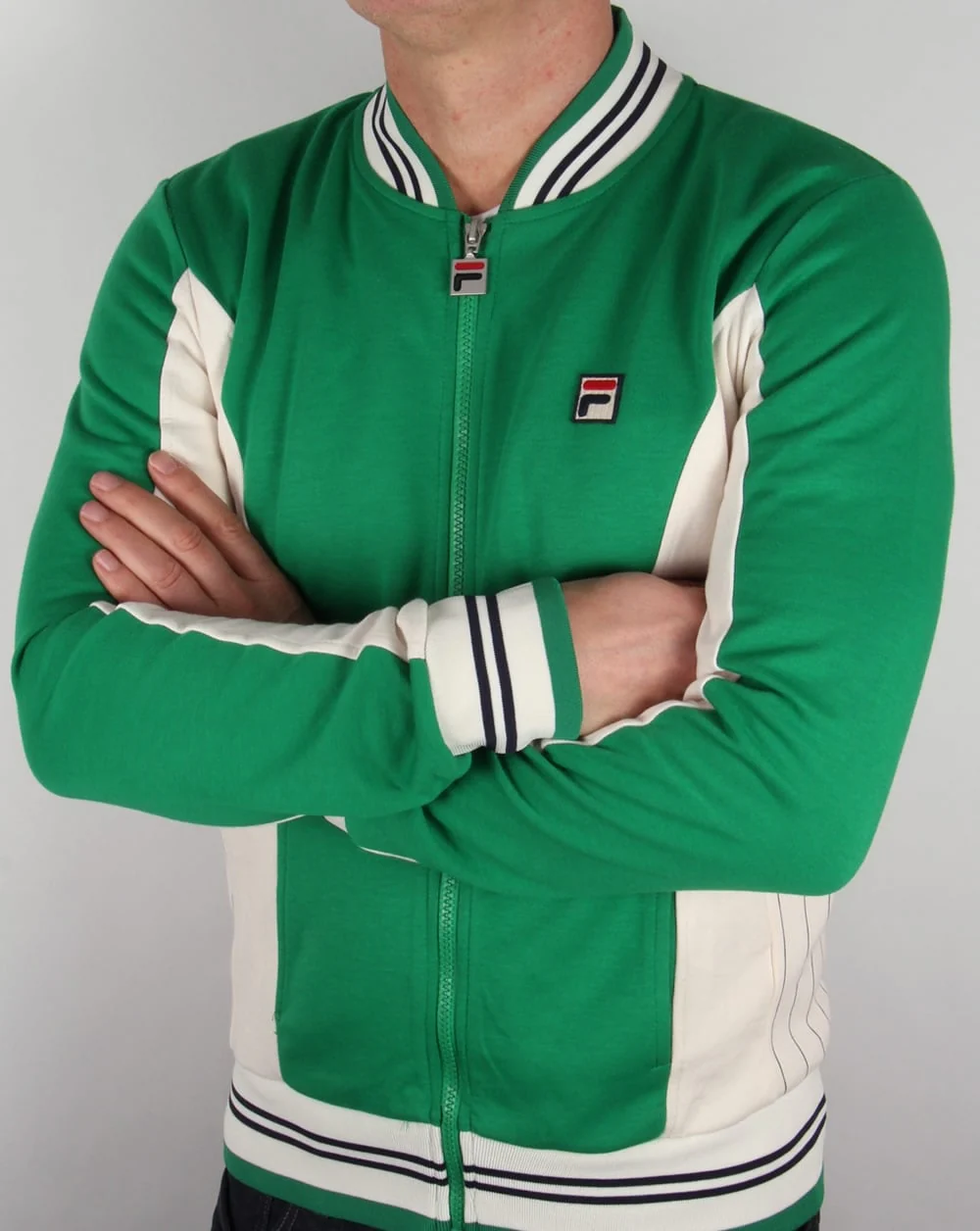 Fila Vintage Mk1 Settanta Track Top Kelly Green - Image 4