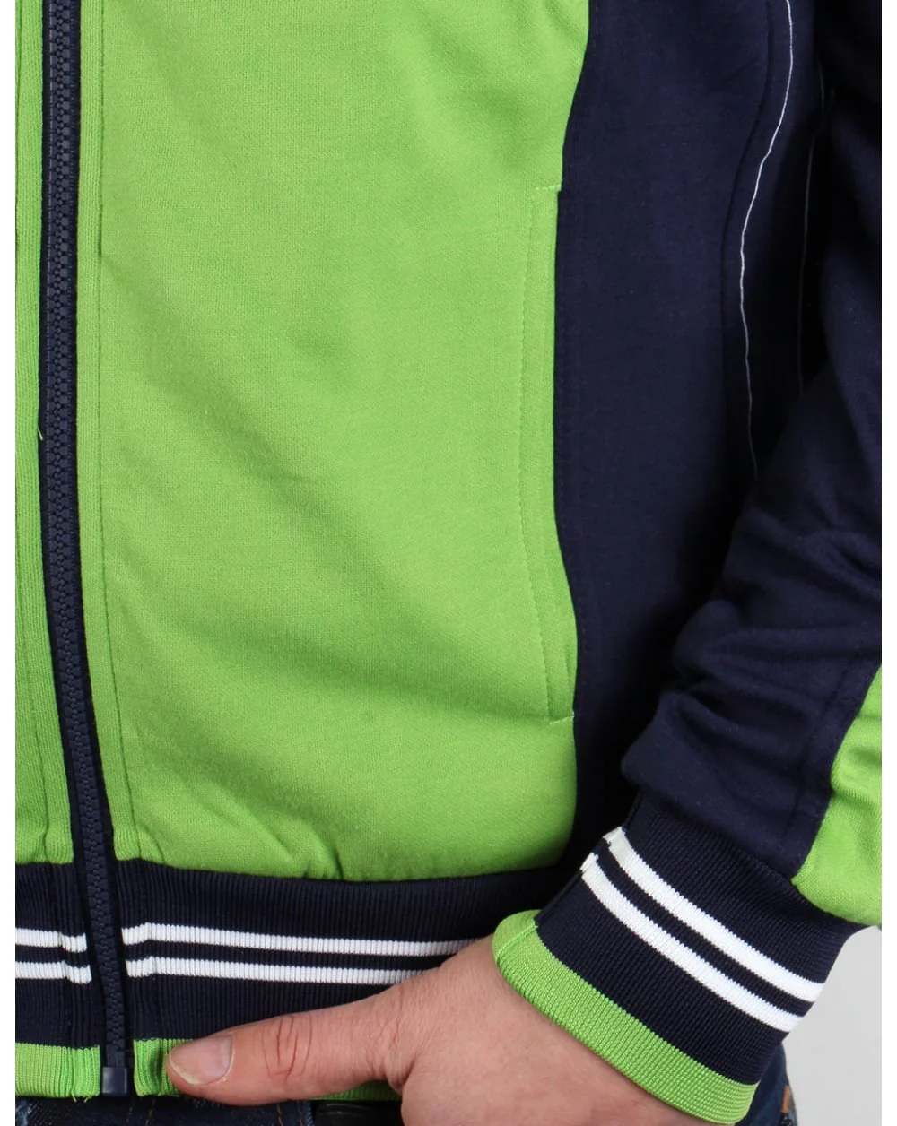 Fila Vintage Mk1 Settanta Track Top Kiwi Green/navy - Image 3