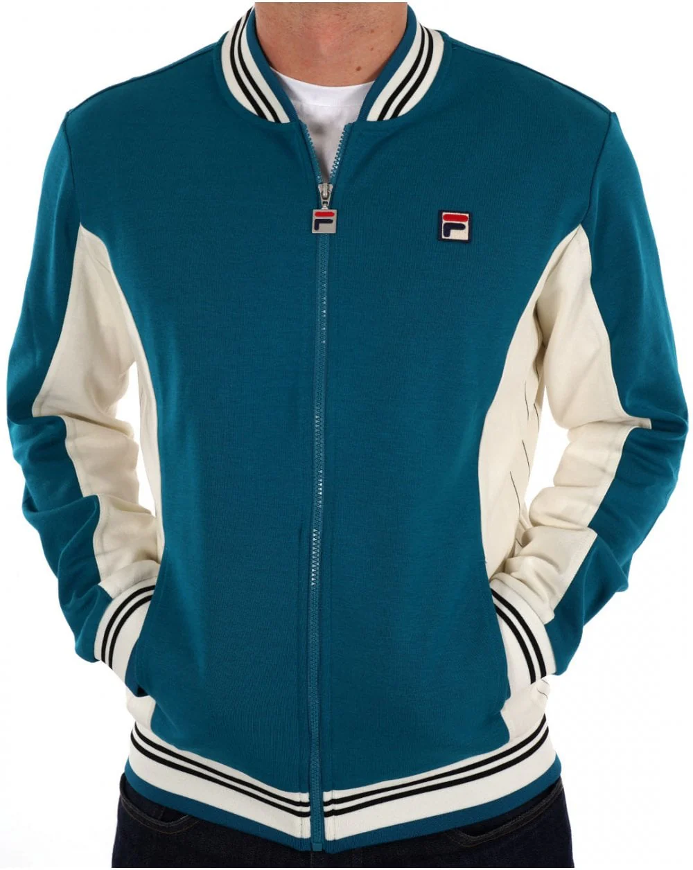 Fila Vintage Mk1 Settanta Track Top Lagoon / Gardenia - Image 3