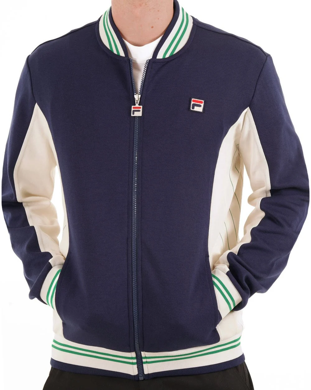Fila Vintage Mk1 Settanta Track Top Navy/Gardenia - Image 3