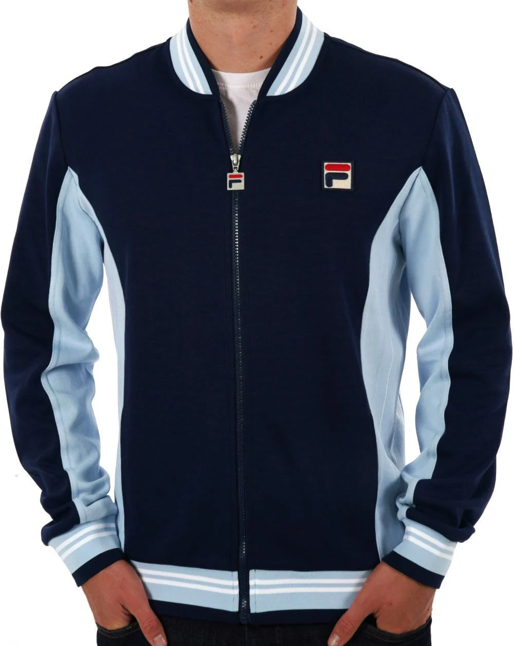 Fila Vintage Mk1 Settanta Track Top Navy Sky - Image 3