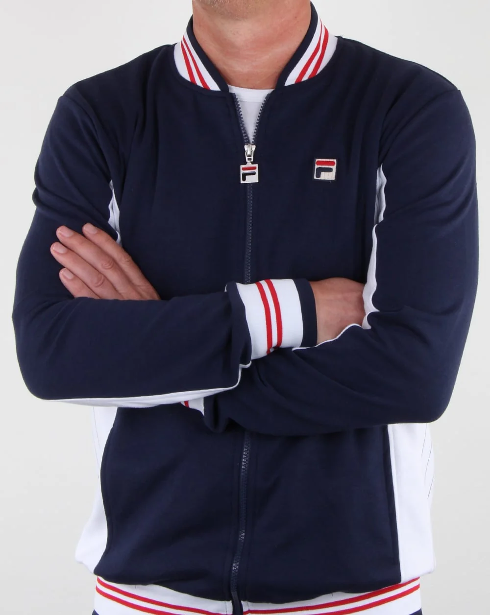 Fila Vintage Mk1 Settanta Track Top Navy/white - Image 3