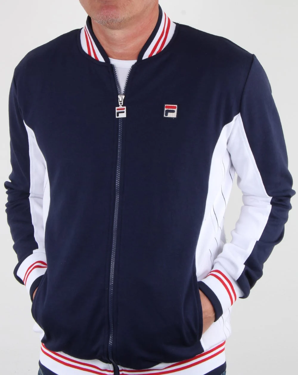 Fila Vintage Mk1 Settanta Track Top Navy/white - Image 4