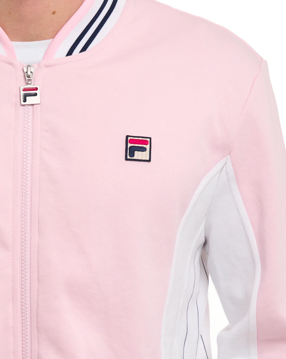 Fila Vintage MK1 Settanta Track Top Pale Pink/White - Image 3